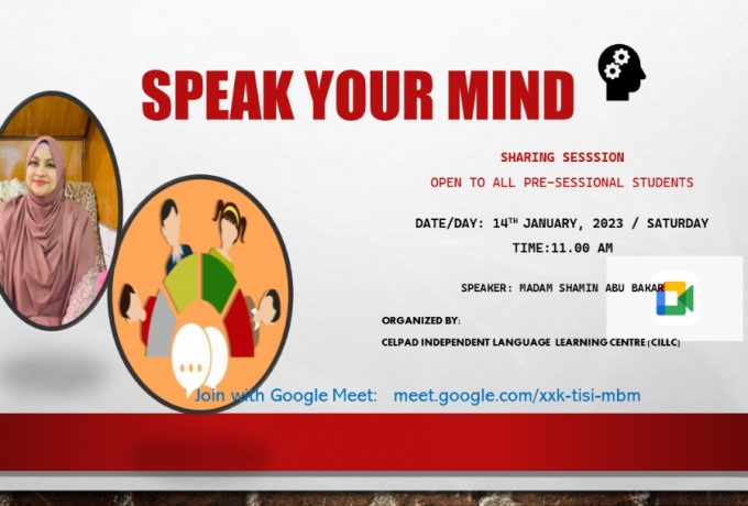 SHARING SESSION: SPEAK YOUR MIND