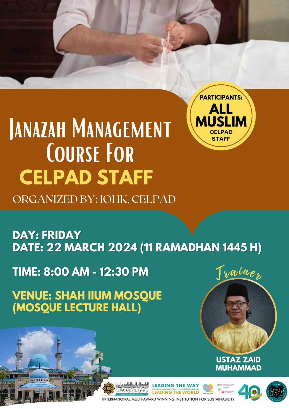 JANAZAH MANAGEMENT COURSE FOR CELPAD STAFF – Centre for Languages and ...