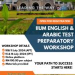 IIUM ENGLISH & ARABIC TEST PREPARATORY WORKSHOP