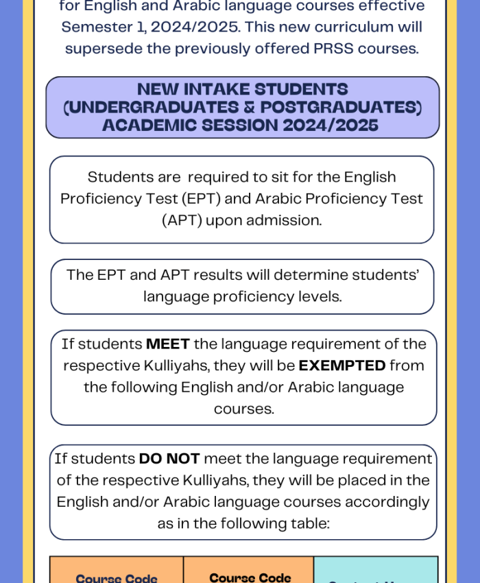 Announcement on English and Arabic New Curriculum
