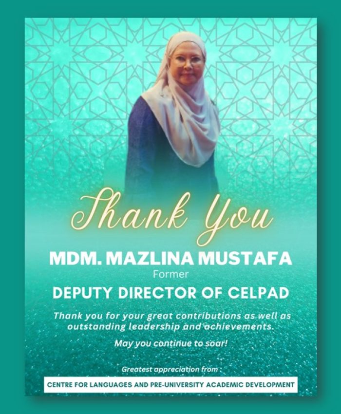 THANK YOU MADAM MAZLINA