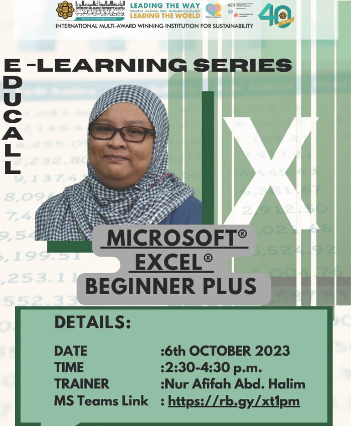 EDUCALL E-Learning Series: Microsoft Excel – for Beginner Plus