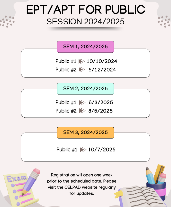 EPT/APT for Public (Session 2024/2025)