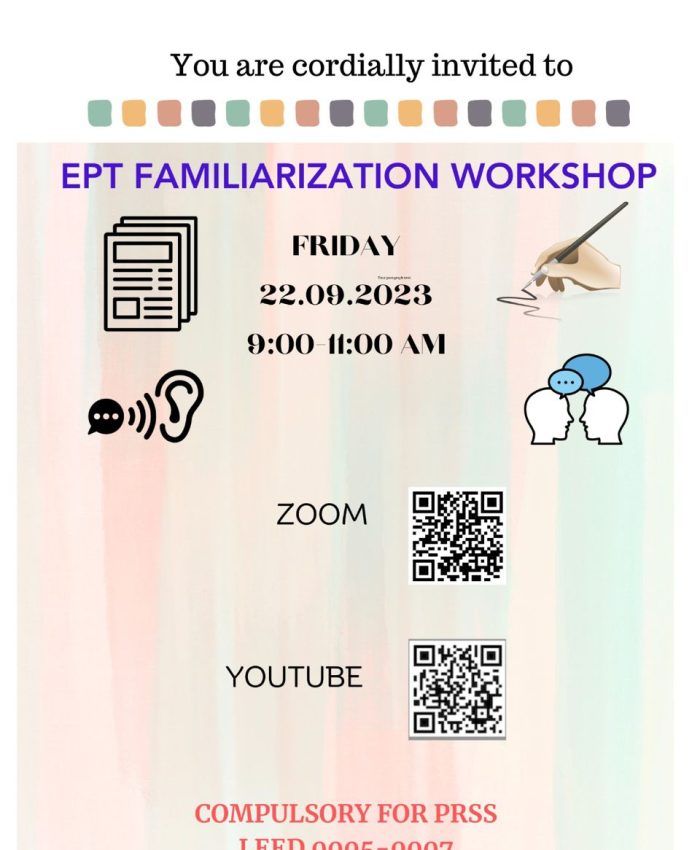 EPT FAMILIARIZATION WORKSHOP