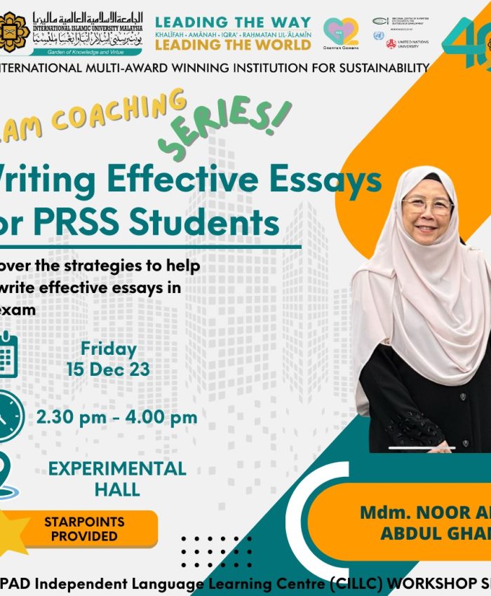 CILLC SFErA WORKSHOP – Writing Effective Essays