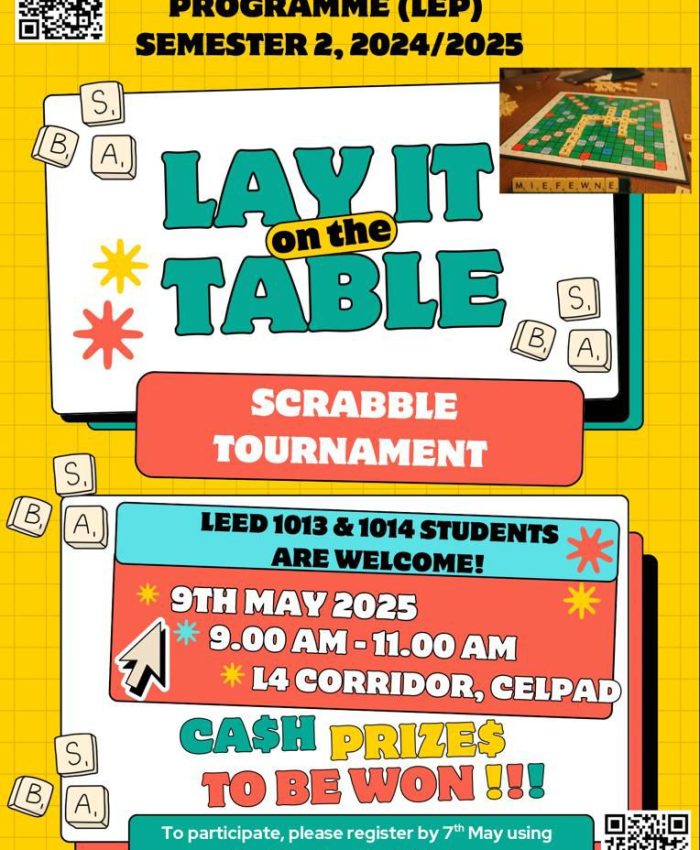SCRABBLE TOURNAMENT REGISTRATION (LEP 2025)