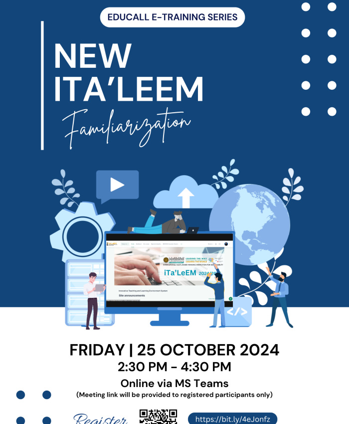 EDUCALL E-TRAINING SERIES: NEW ITA’LEEM FAMILIARIZATION