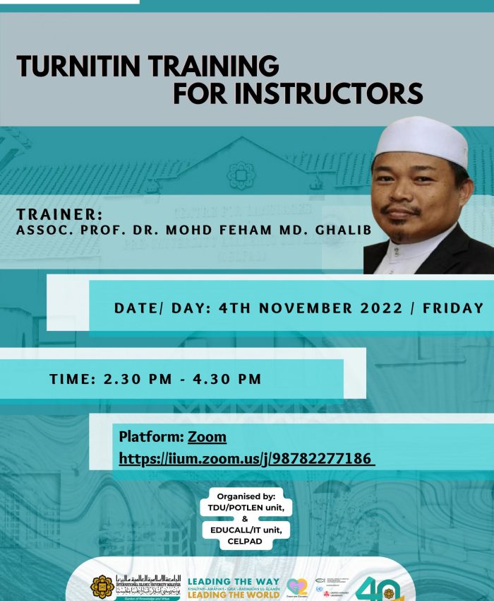 TURNITIN TRAINING FOR INSTRUCTORS