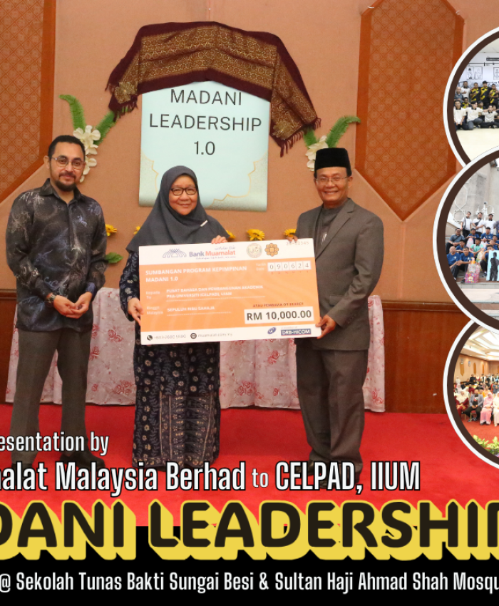 MOCK CHEQUE PRESENTATION BY BANK MUAMALAT MALAYSIA BERHAD TO CELPAD, IIUM