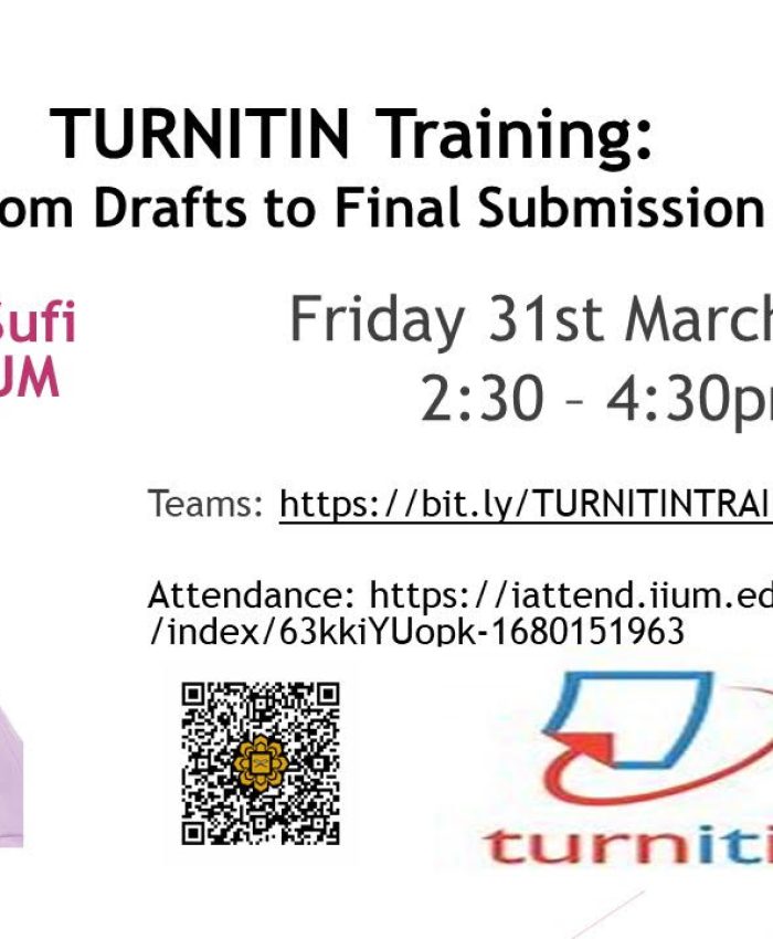 TURNITIN Training: From Drafts to Final Submission