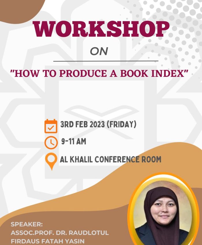 Workshop on How to Prepare a Book Index