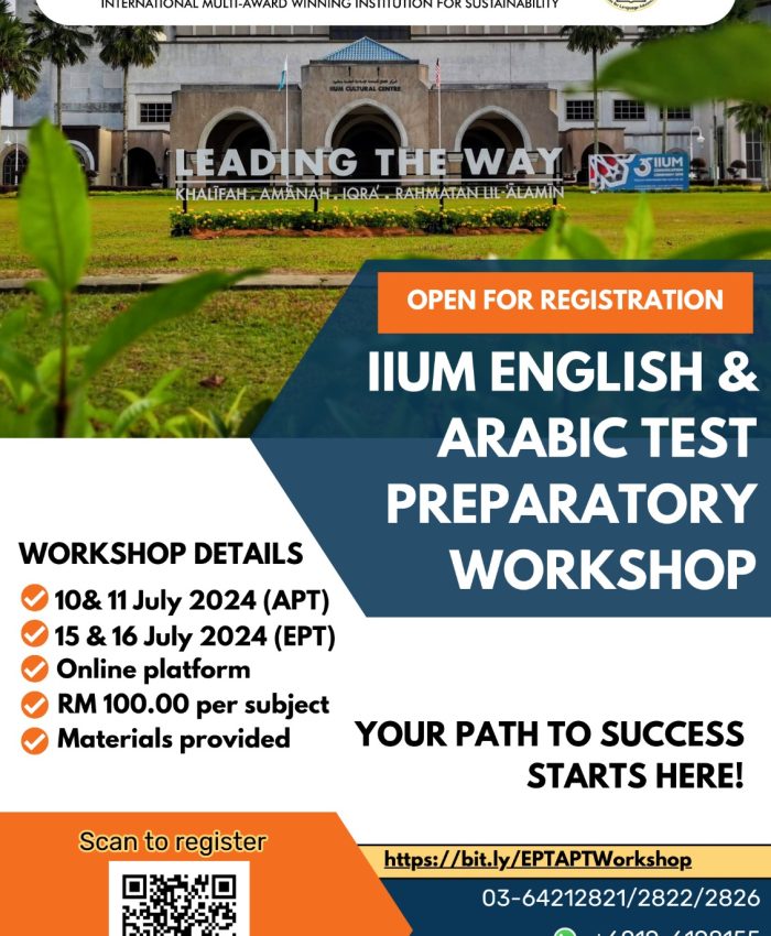 IIUM ENGLISH & ARABIC TEST PREPARATORY WORKSHOP