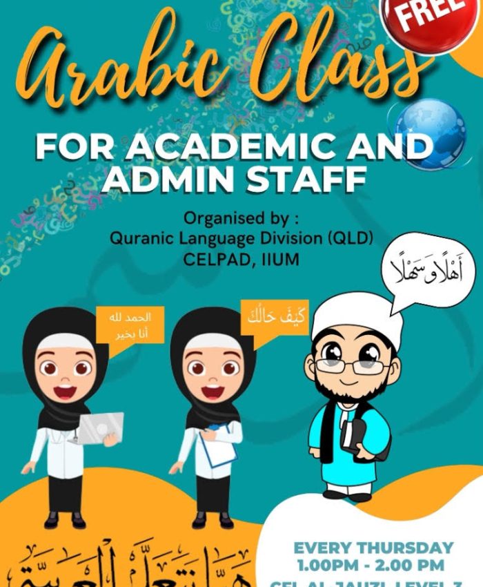 FREE ARABIC CLASS FOR ACADEMIC AND ADMINISTRATIVE STAFF