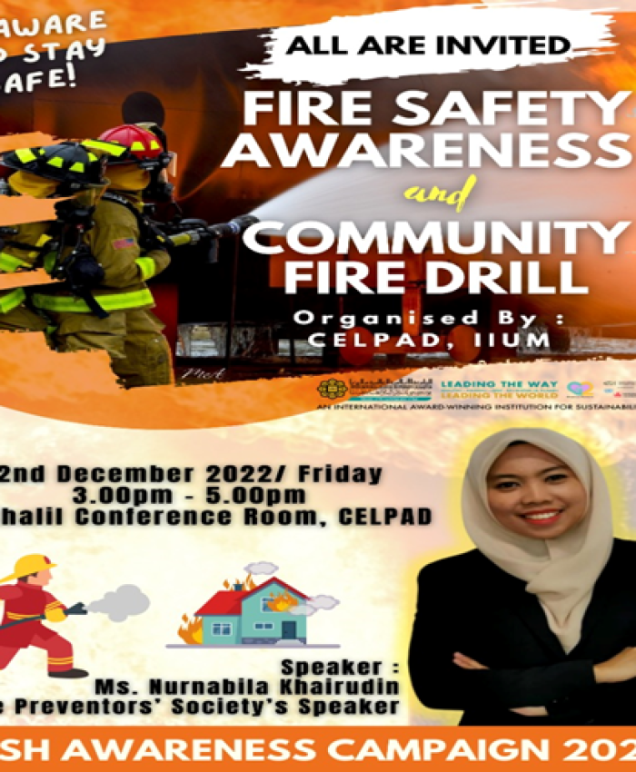 INVITATION TO ATTEND A TALK ON ” FIRE SAFETY AWARENESS AND COMMUNITY FIRE DRILL”