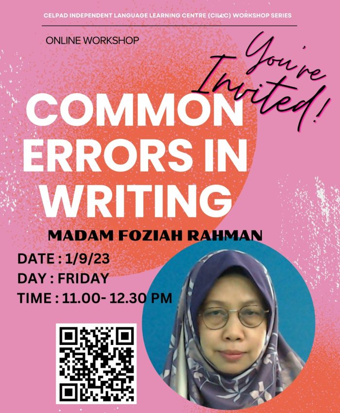 CILLC SFErA WORKSHOP: COMMON ERRORS IN WRITING