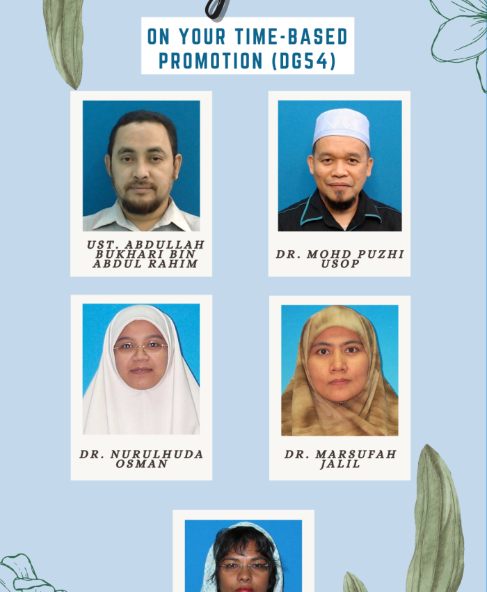 CONGRATULATIONS ON THE PROMOTION OF ACADEMIC STAFF