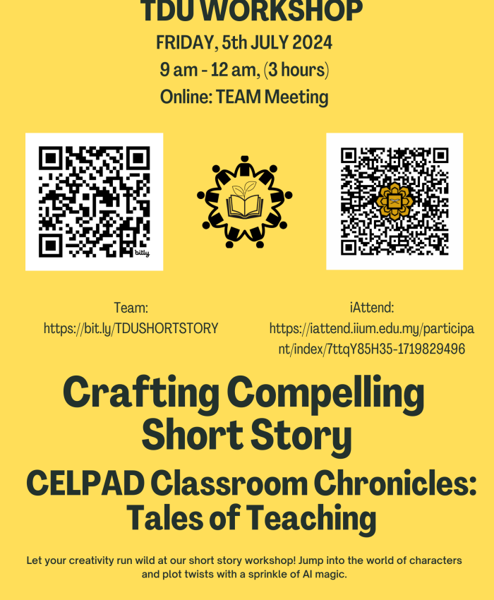TDU WORKSHOP: CRAFTING COMPELLING SHORT STORY (WITH AI)