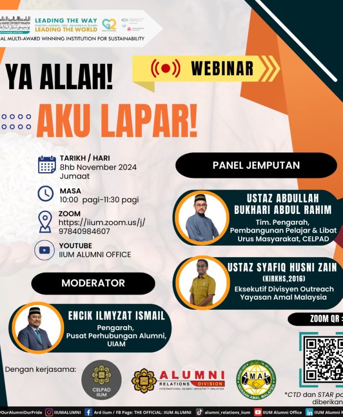 Webinar on ‘Ya Allah! Aku Lapar!”