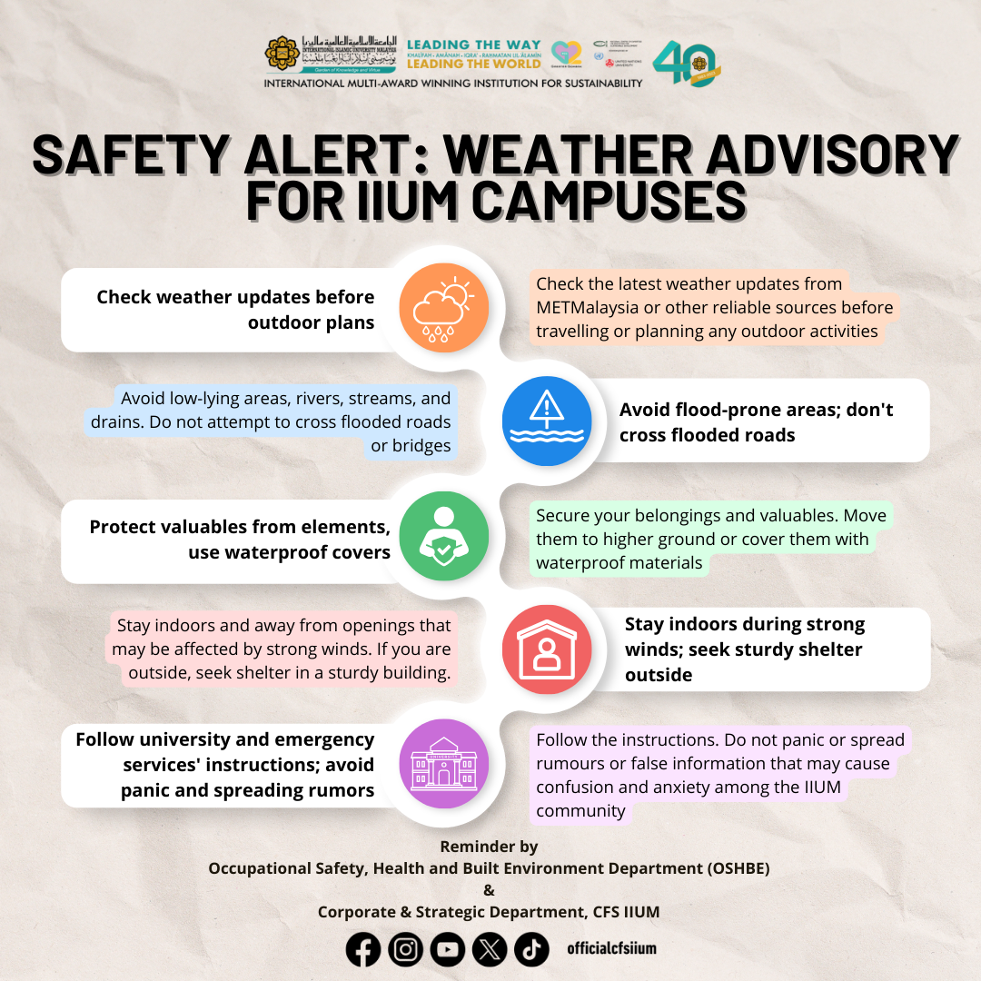 Safety Alert: Weather Advisory for IIUM Campuses