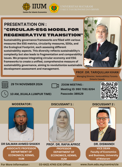 CIRCULAR-ESG MODEL FOR REGENERATIVE TRANSITION Poster