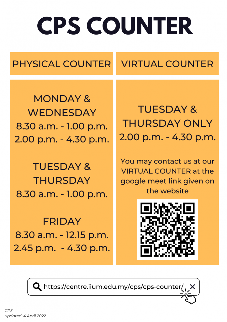 CPS Counter – Centre for Postgraduate Studies