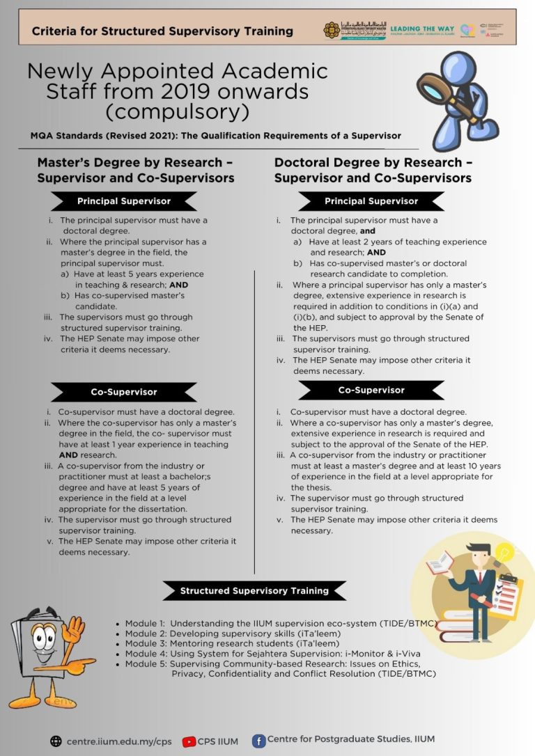 Criteria for Structured Supervisory Training by Research – Centre for ...