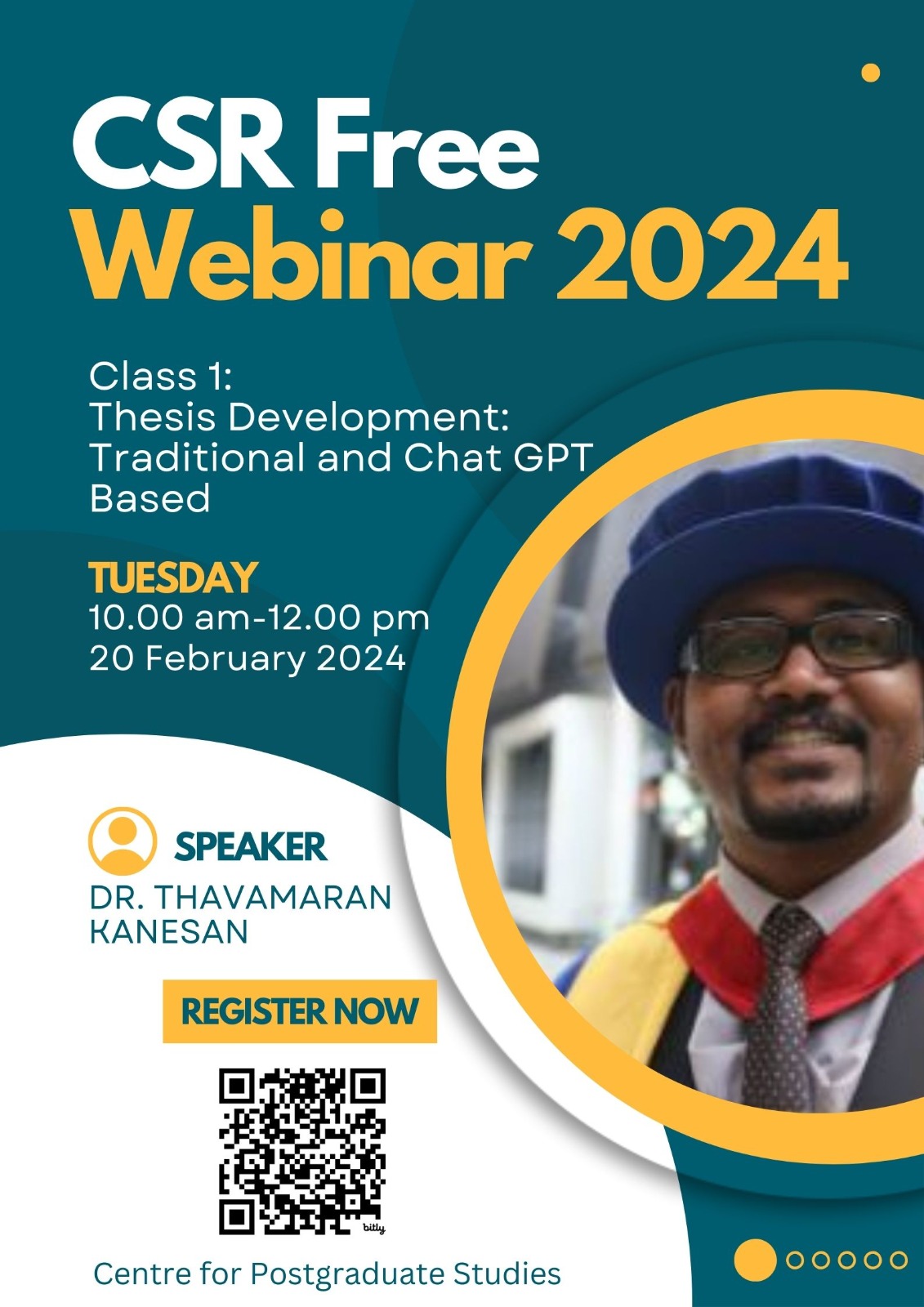Free CSR Webinars Series 2024 : Class 1 By Dr. Thavamaran Kanesan