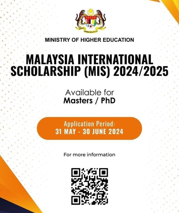 MALAYSIA INTERNATIONAL SCHOLARSHIP (MIS) 2024