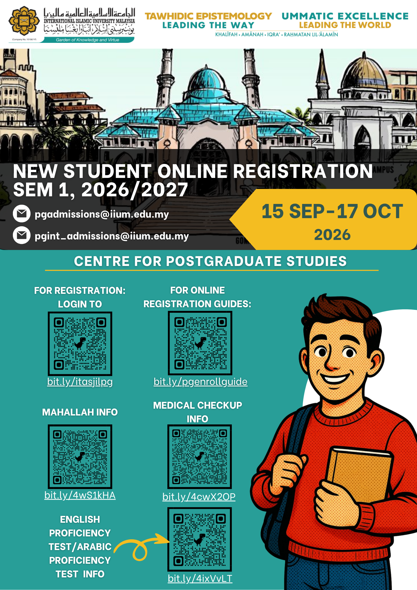 New Postgraduate Online Registration (Sem 1, 2026/2027)