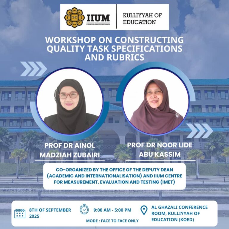 Workshop on Constructing Quality Task Specifications and Rubrics