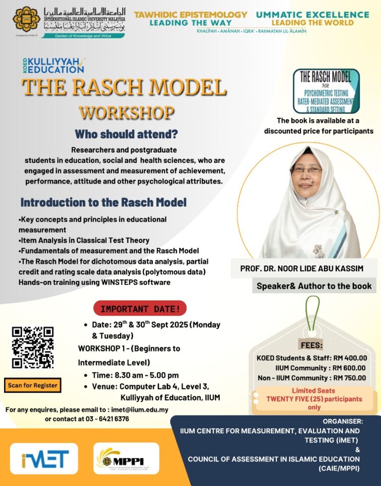 The Rasch Model Workshop 1
